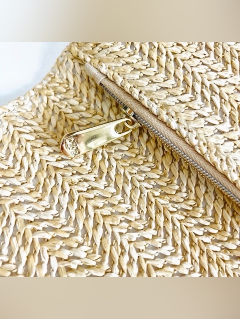 Christian Dior Novelty Clutch Pouch Summer Rattan Beige Vacation - Picture 3 of 6